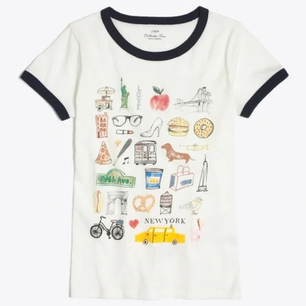 J.Crew New York Collector Tee Sz Small